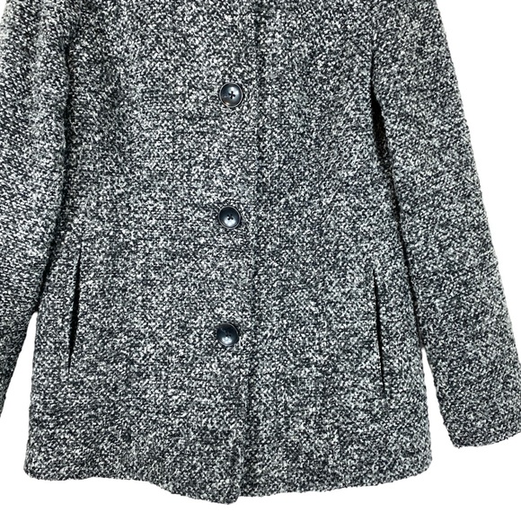 London Fog Blended Wool Coat  Black and White  size Small - Picture 6 of 9